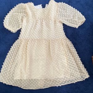 Cream pom Pom dress